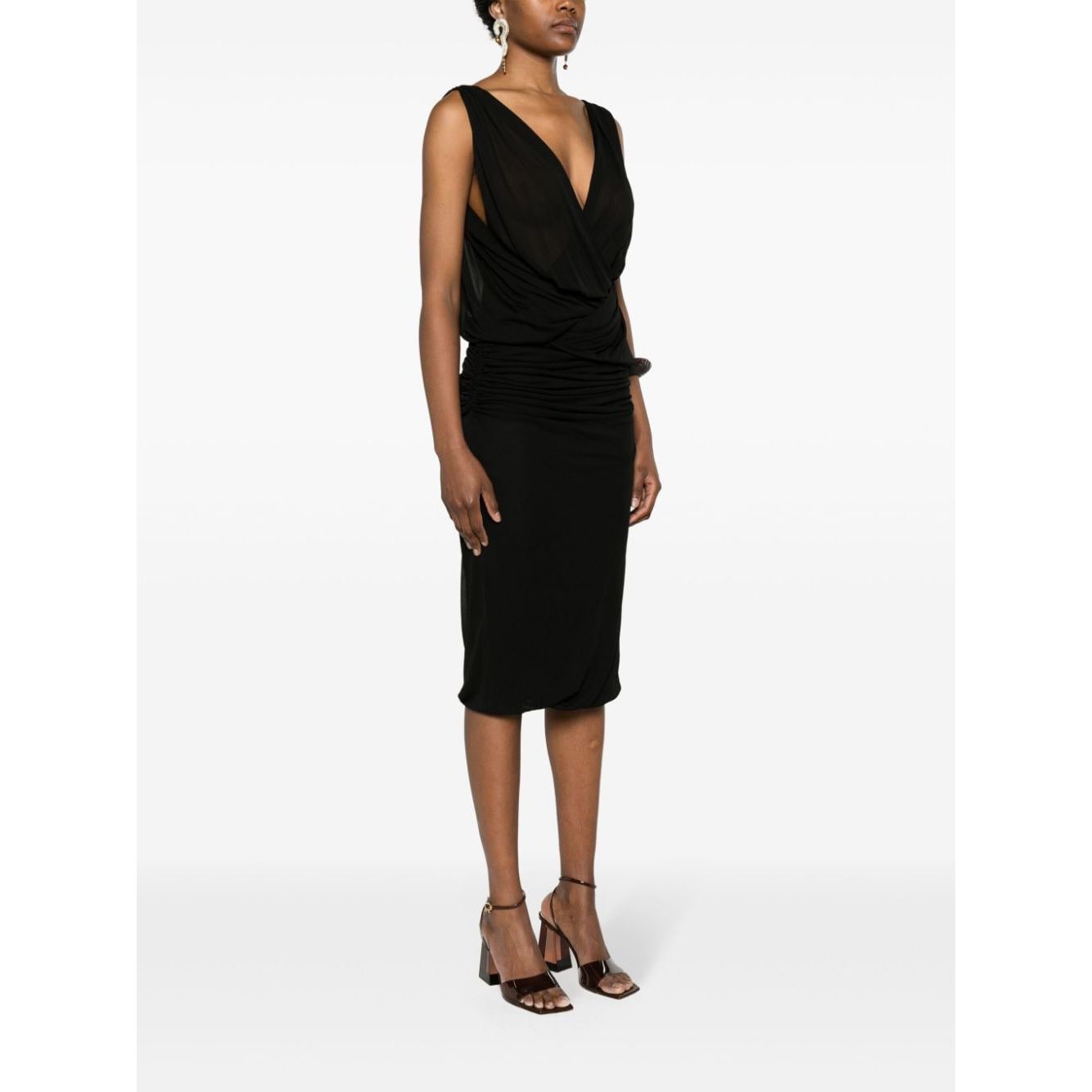 Saint Laurent V-necked mini dress