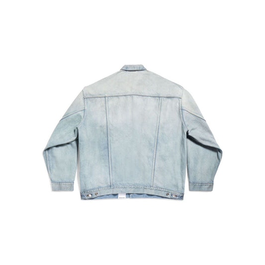 Balenciaga Denim jacket with flap pockets and drop shoulder