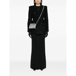 Balenciaga Hourglass tweed-texture padded-shoulder wool-blend blazer