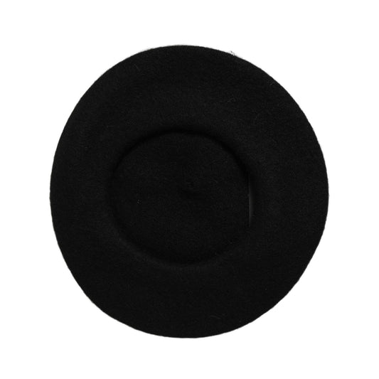 Dolce & Gabbana Black Wool French Style Beret Capello Hat