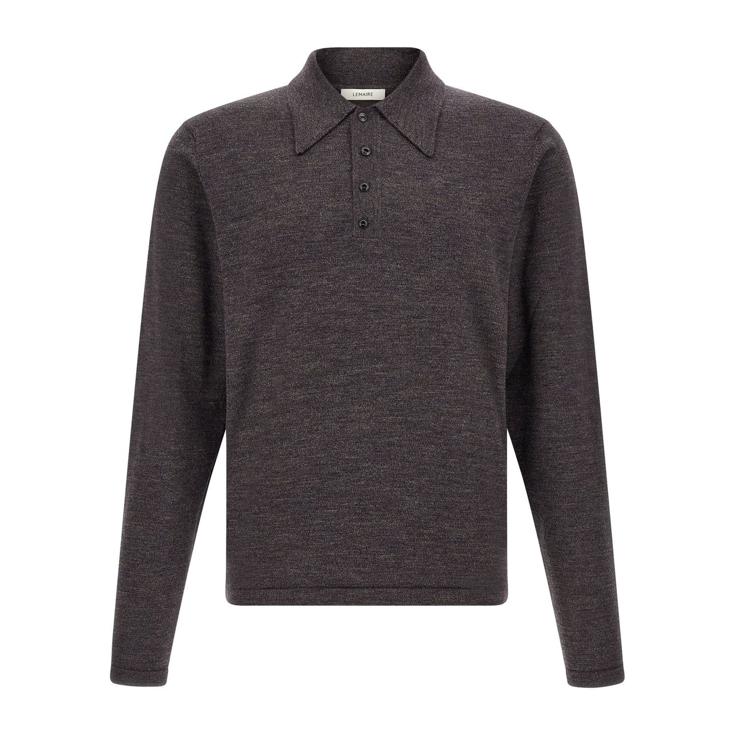 Lemaire Brown Wool Polo Shirt