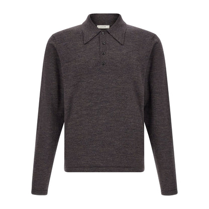 Lemaire Brown Wool Polo Shirt