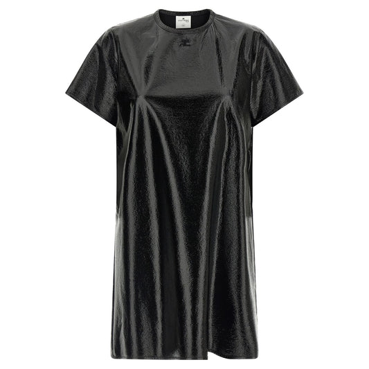 Courrèges Black Viscose Short Dress