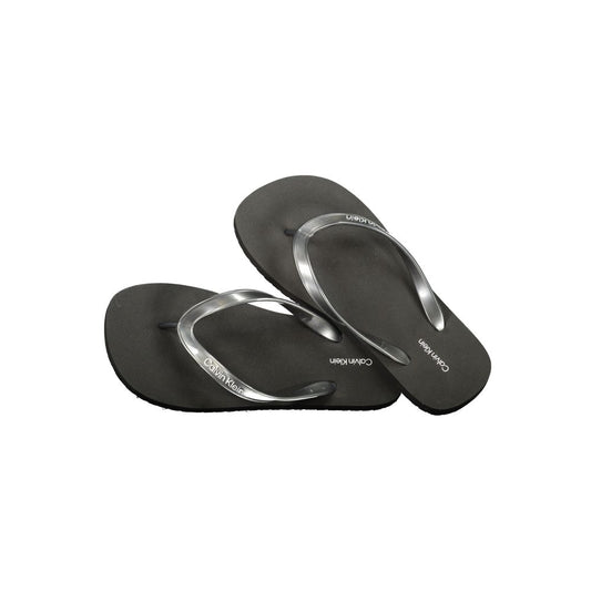 Calvin Klein Black Polyurethane Women Sandal