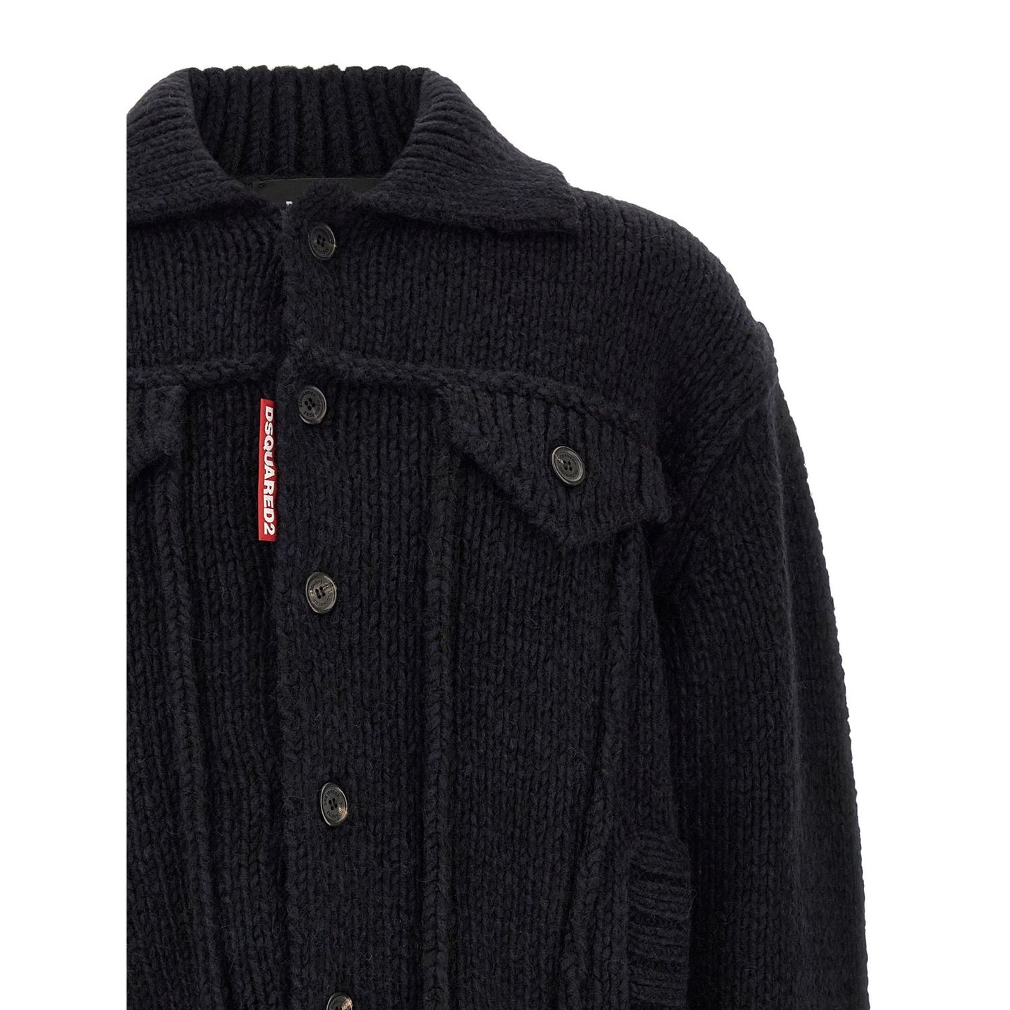 Dsquared² Blue Marabou Cardigan