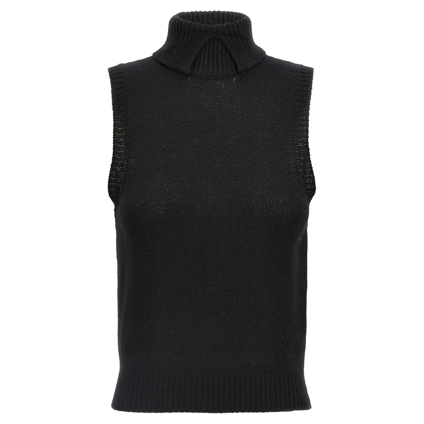 Prada Black Cashmere Sleeveless Jacket