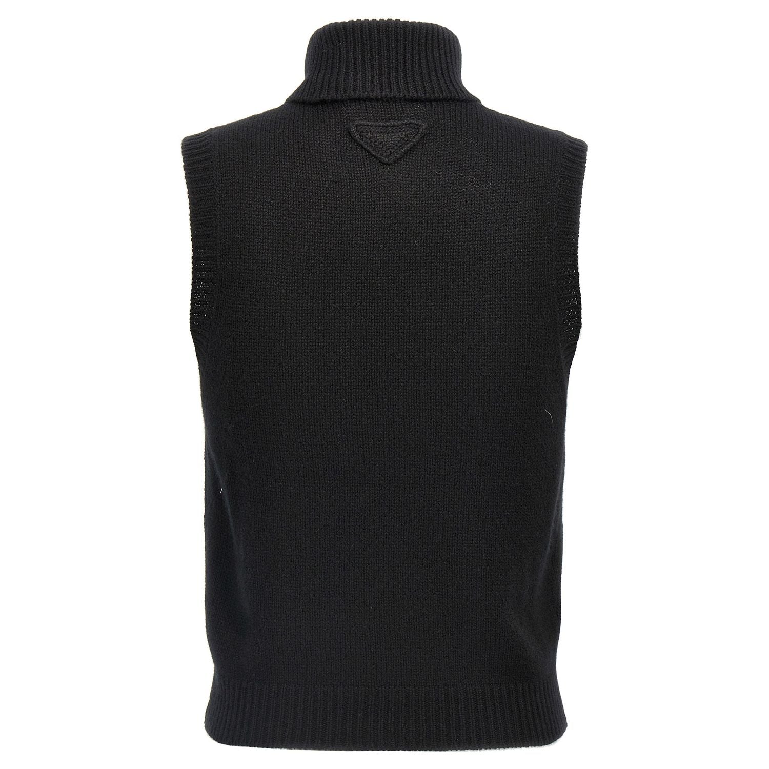 Prada Black Cashmere Sleeveless Jacket