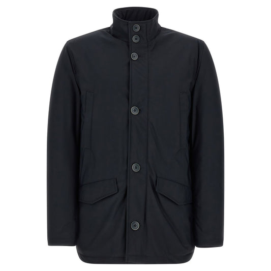 Herno Blue Polyamide Full-Length Jacket