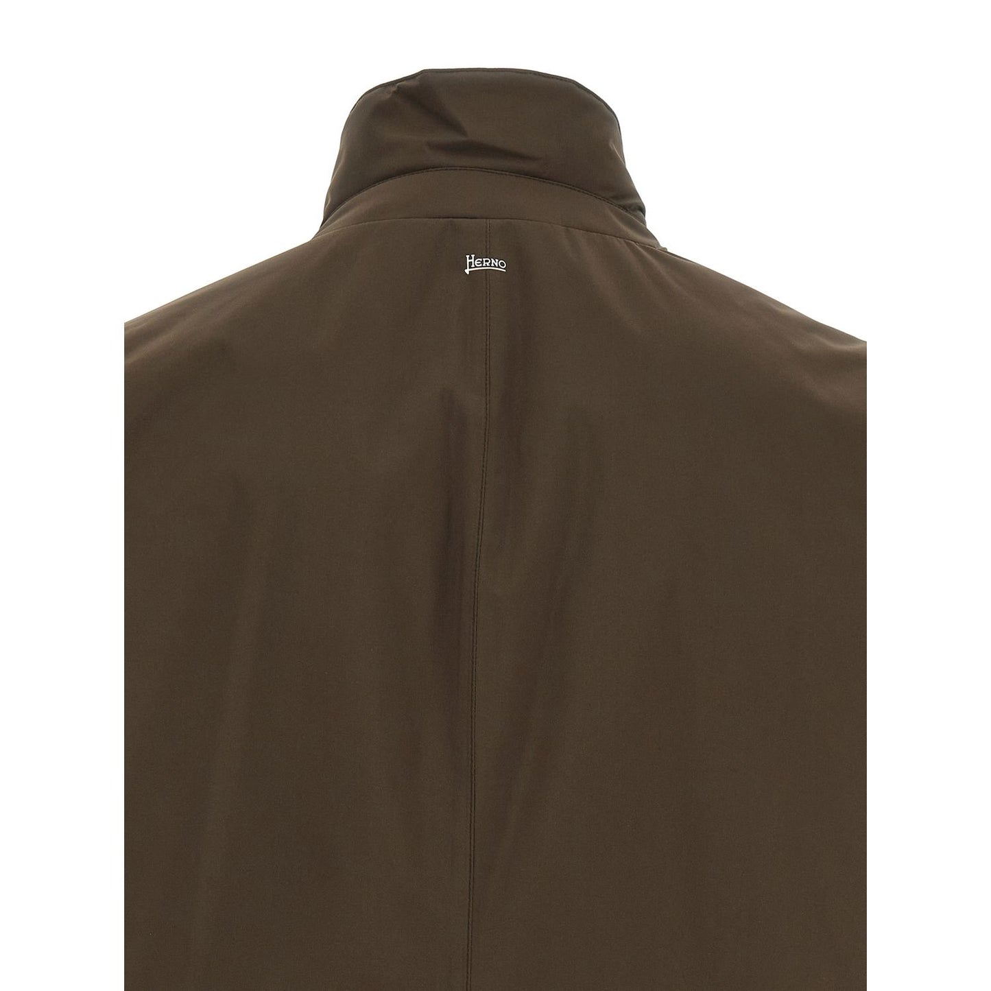 Herno Brown Polyester Full-Length Jacket