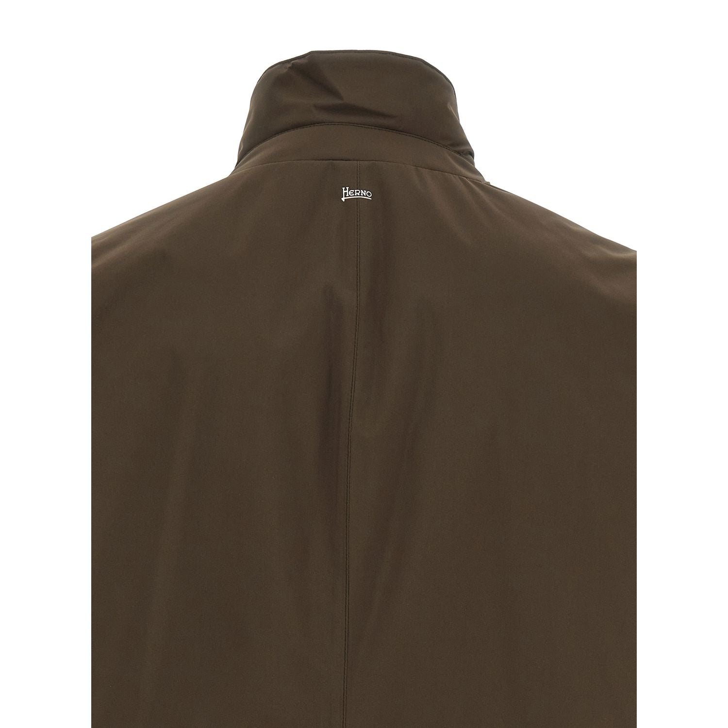 Herno Brown Polyester Full-Length Jacket
