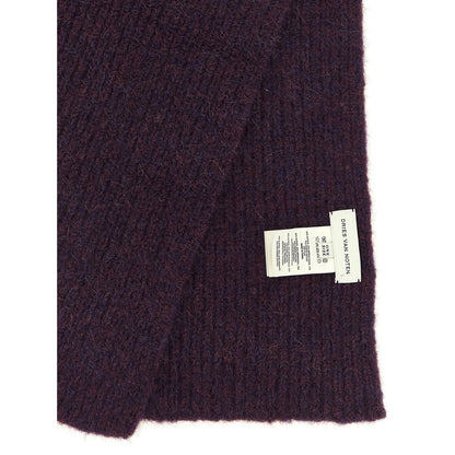 Dries Van Noten Purple Wool Foulard
