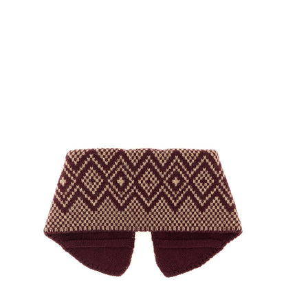 Dries Van Noten Bordeaux Wool Foulard