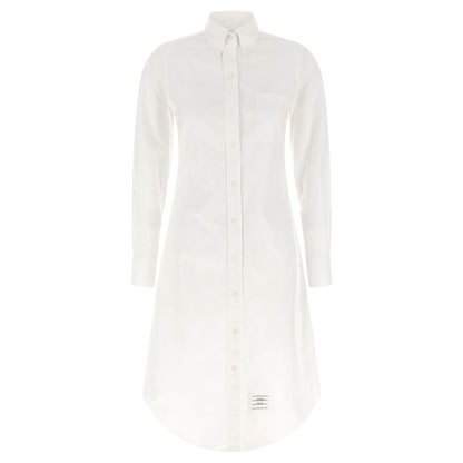 Thom Browne White Cotton Midi Skirt