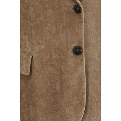 Brunello Cucinelli Beige Viscose Full-Length Jacket