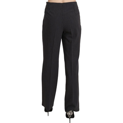 BENCIVENGA Black Striped Cotton Sretch Dress Trousers Pants Jeans & Pants