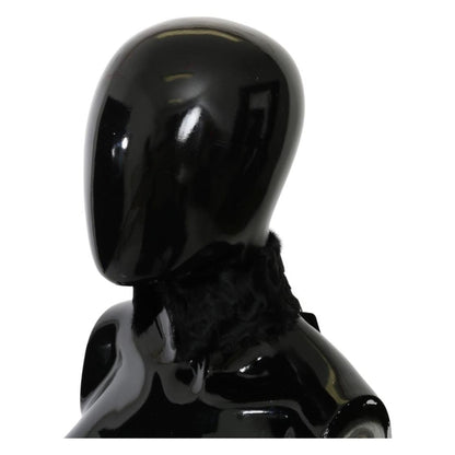 Dolce & Gabbana Black Fur Neck Collar Wrap Lambskin Scarf Fur Scarves