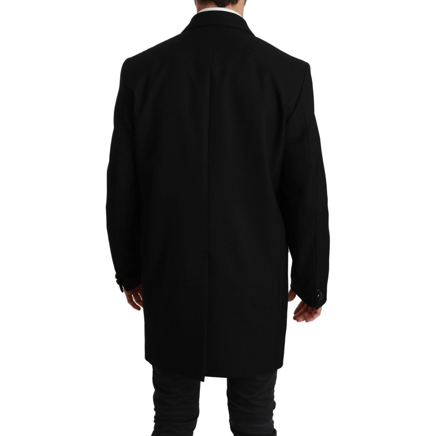 Dolce & Gabbana Black 100% Wool Jacket Coat Blazer