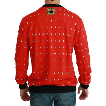Dolce & Gabbana Red Crystal Pig of the Year Sweater