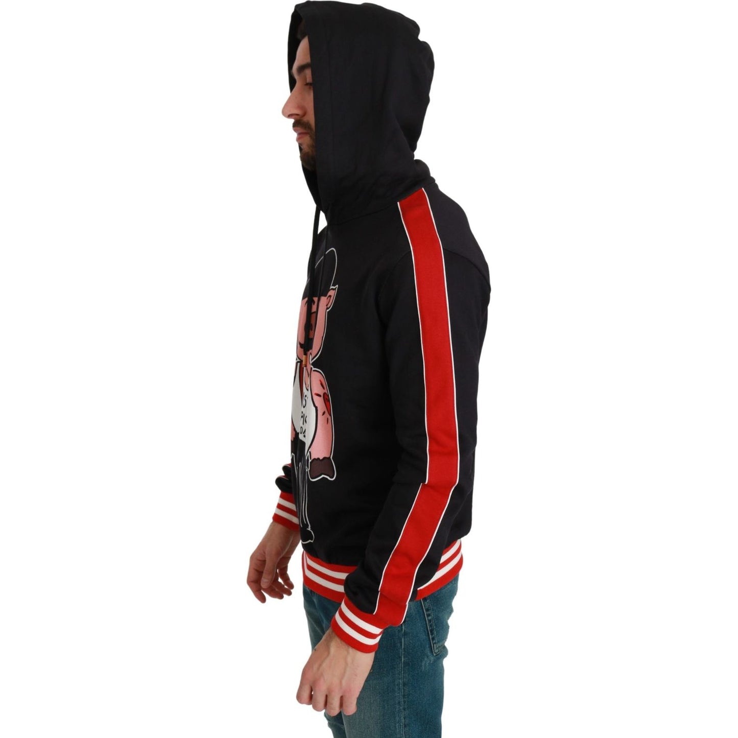 Dolce & Gabbana Black Pig of the Year Hooded Sweater
