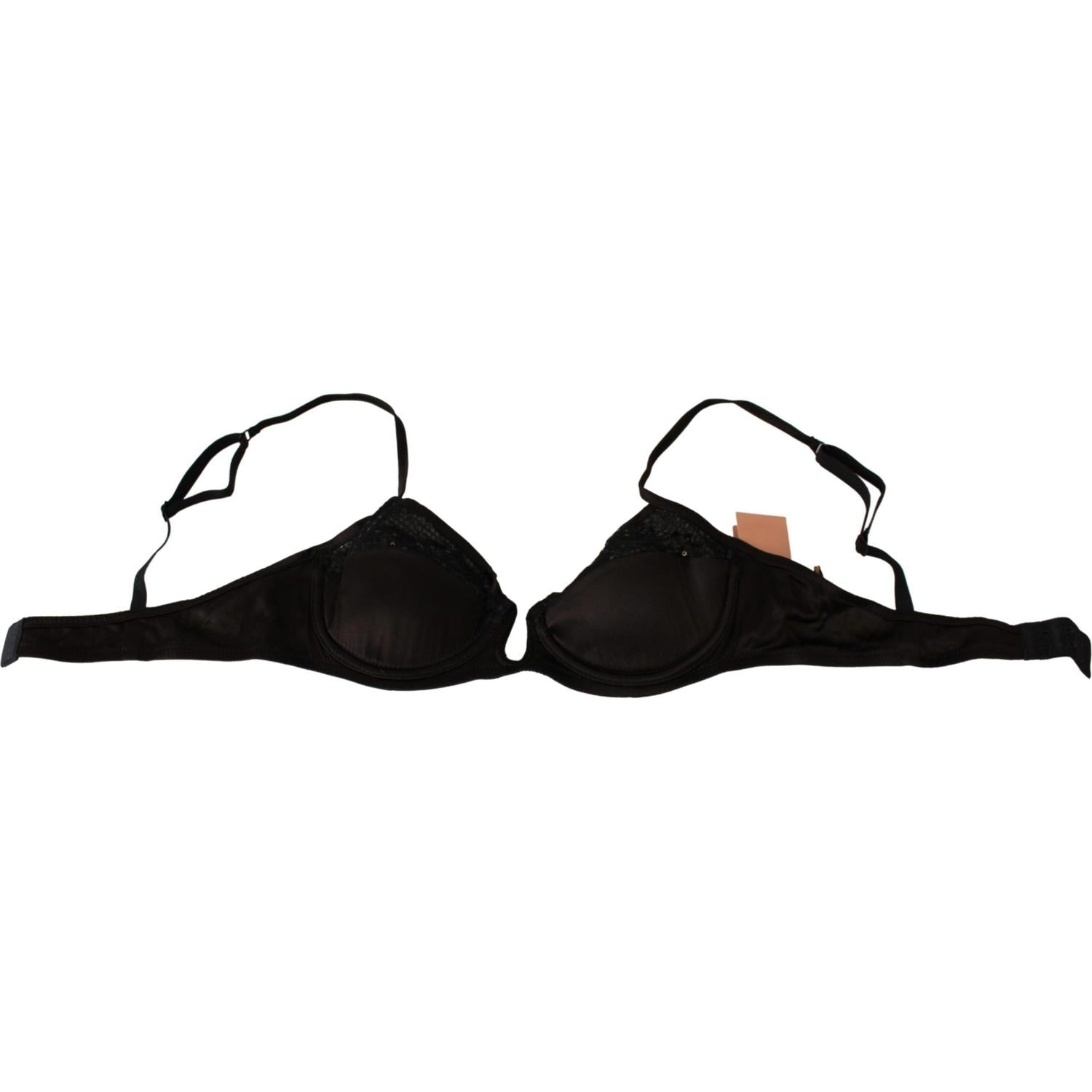 Ermanno Scervino Brown Sequined Balconcino Bra Underwear