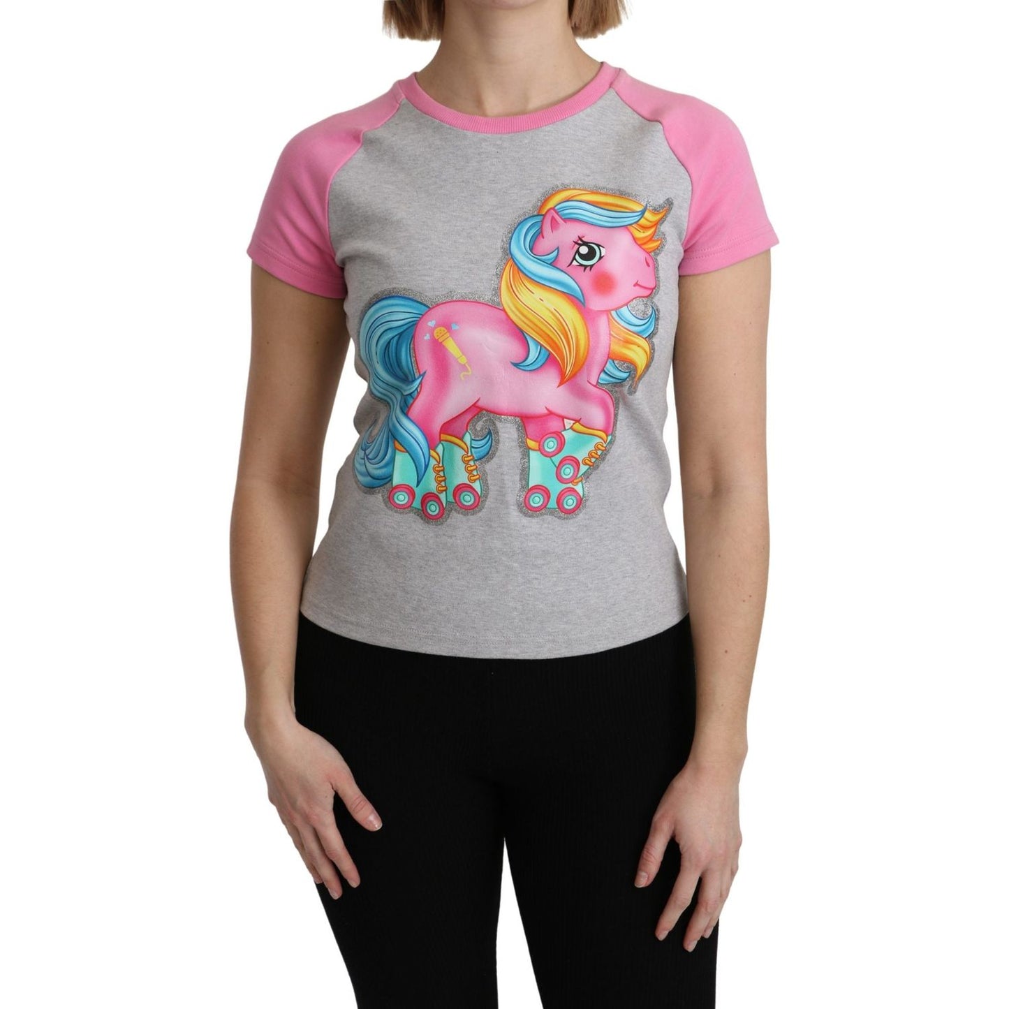 Moschino Gray and pink Cotton T-shirt My Little Pony Top