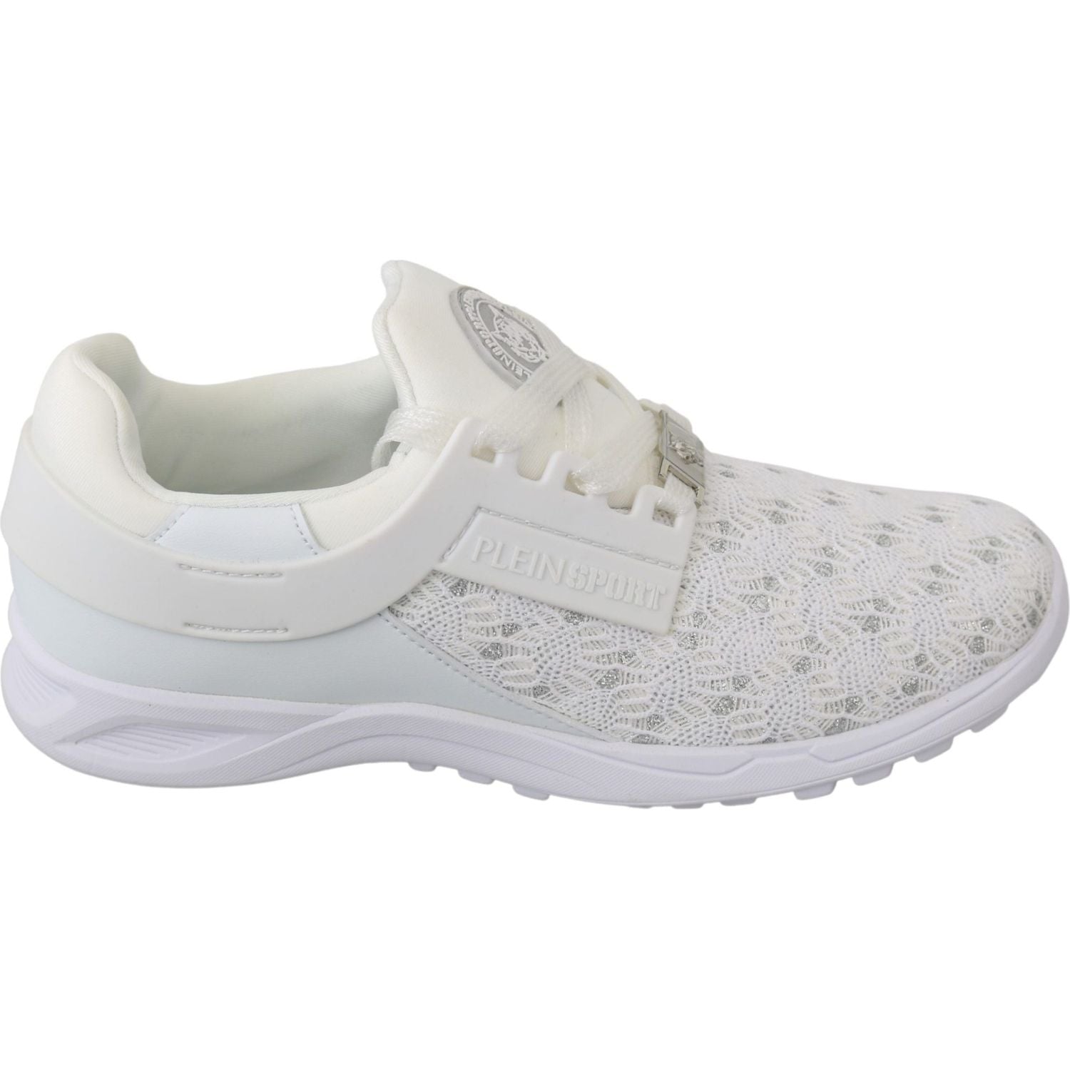 Philipp Plein White Polyester Casual Sneakers Shoes