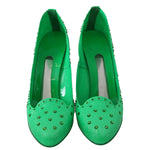 Dolce & Gabbana Green Crystal Floral CINDERELLA Heels Shoes