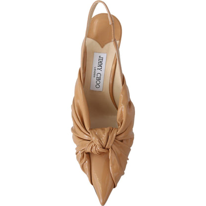 Jimmy Choo Caramel Brown Leather Annabell 85 Pumps Shoes