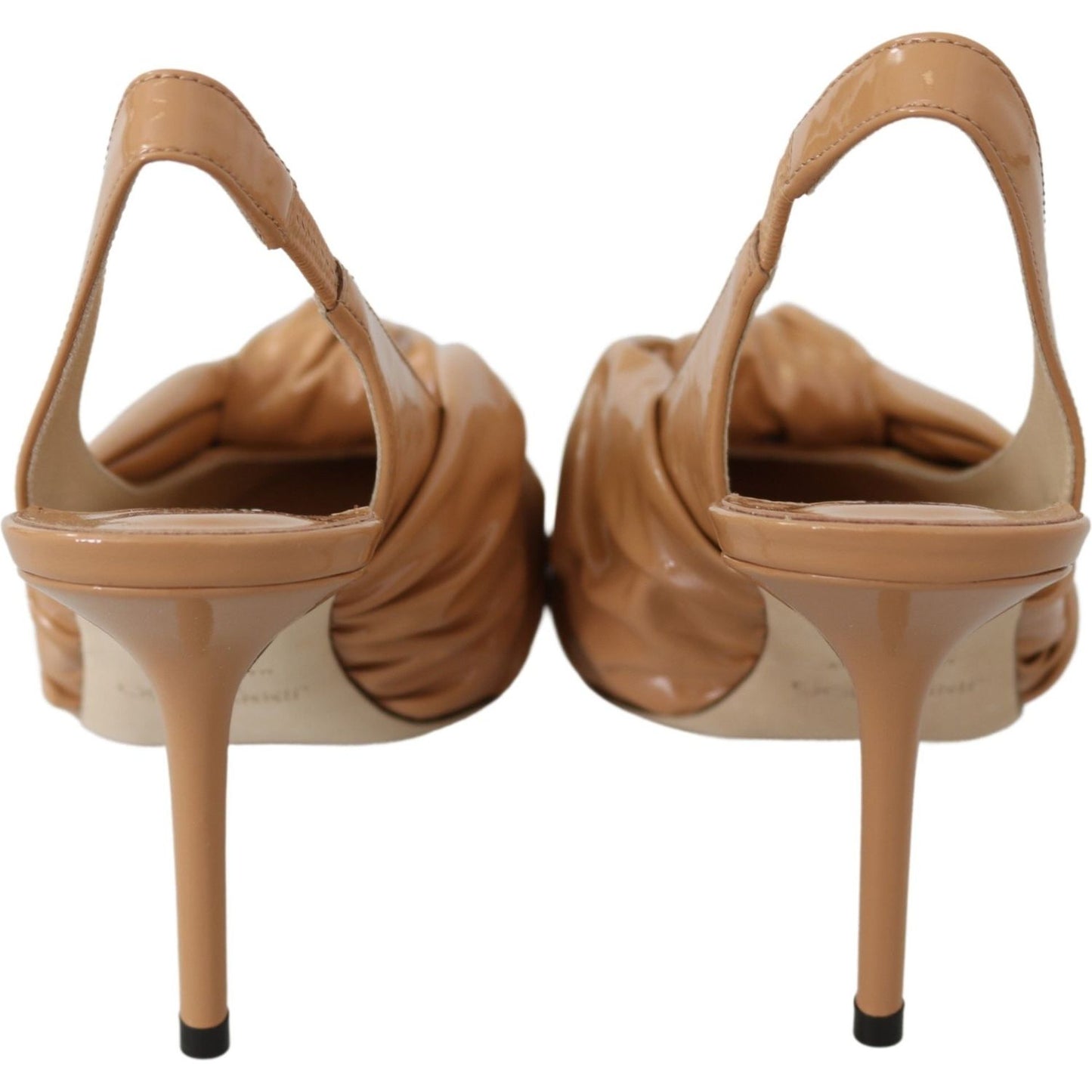 Jimmy Choo Caramel Brown Leather Annabell 85 Pumps Shoes