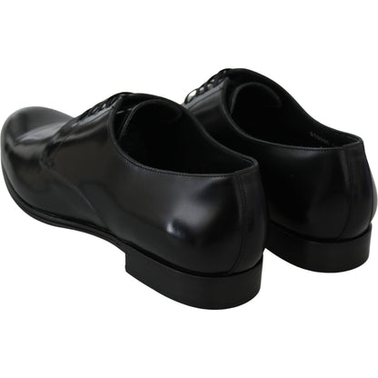 Dolce & Gabbana Derby Napoli Black Leather Dress Formal Shoes
