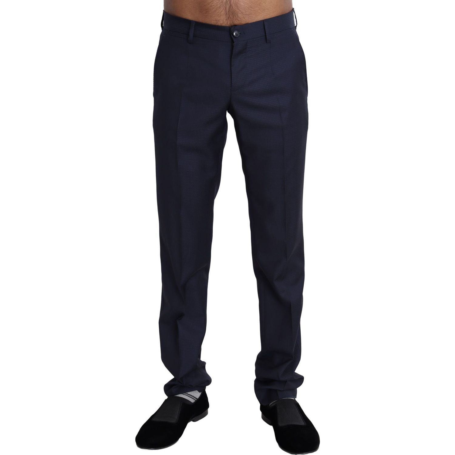 Dolce & Gabbana Navy Blue Dress Formal Men Trouser Pants
