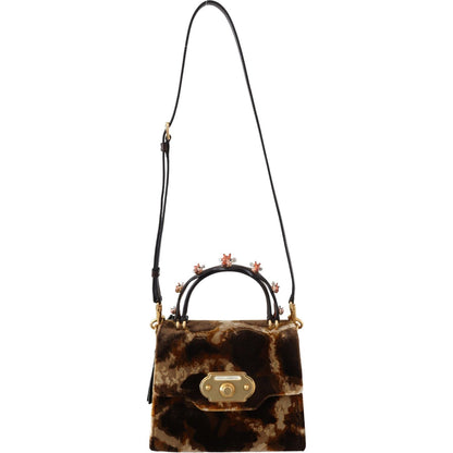 Dolce & Gabbana Brown Giraffe Crossbody Purse Borse WELCOME Purse