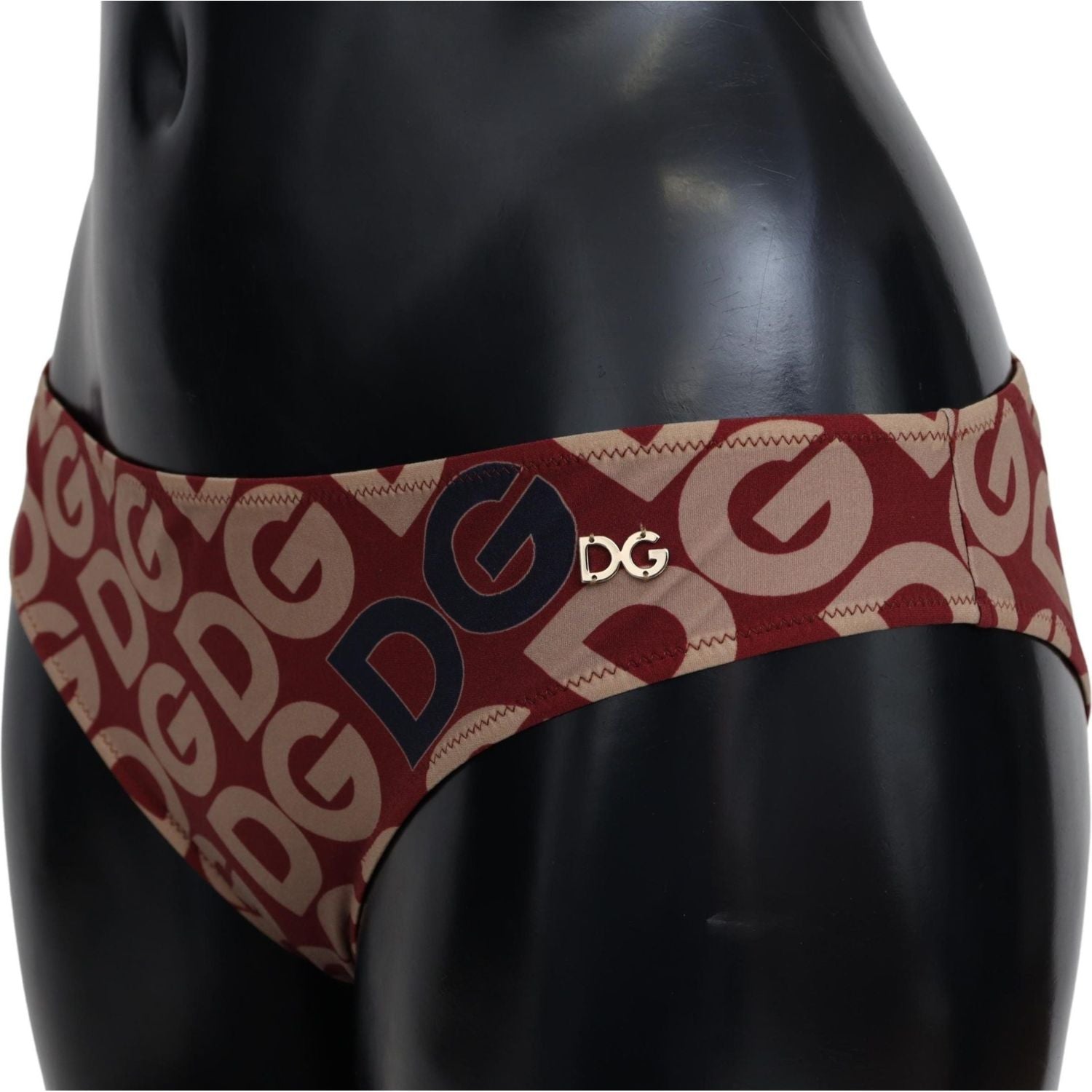 Dolce & Gabbana Multicolor DG Logo Print Bottom Beachwear Bikini Swimsuit