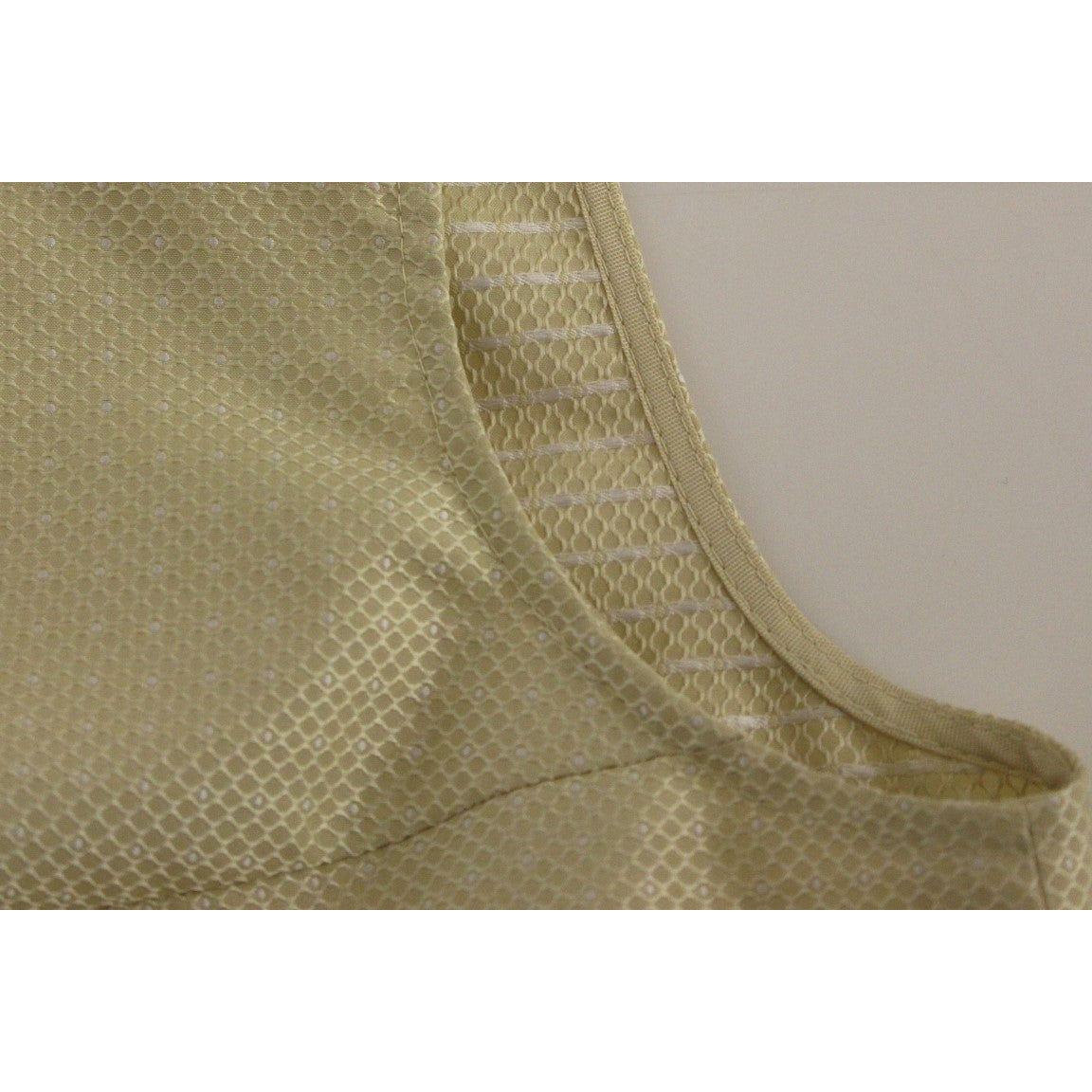 Andrea Incontri Beige Sleeveless Shift Mini Dress Dresses