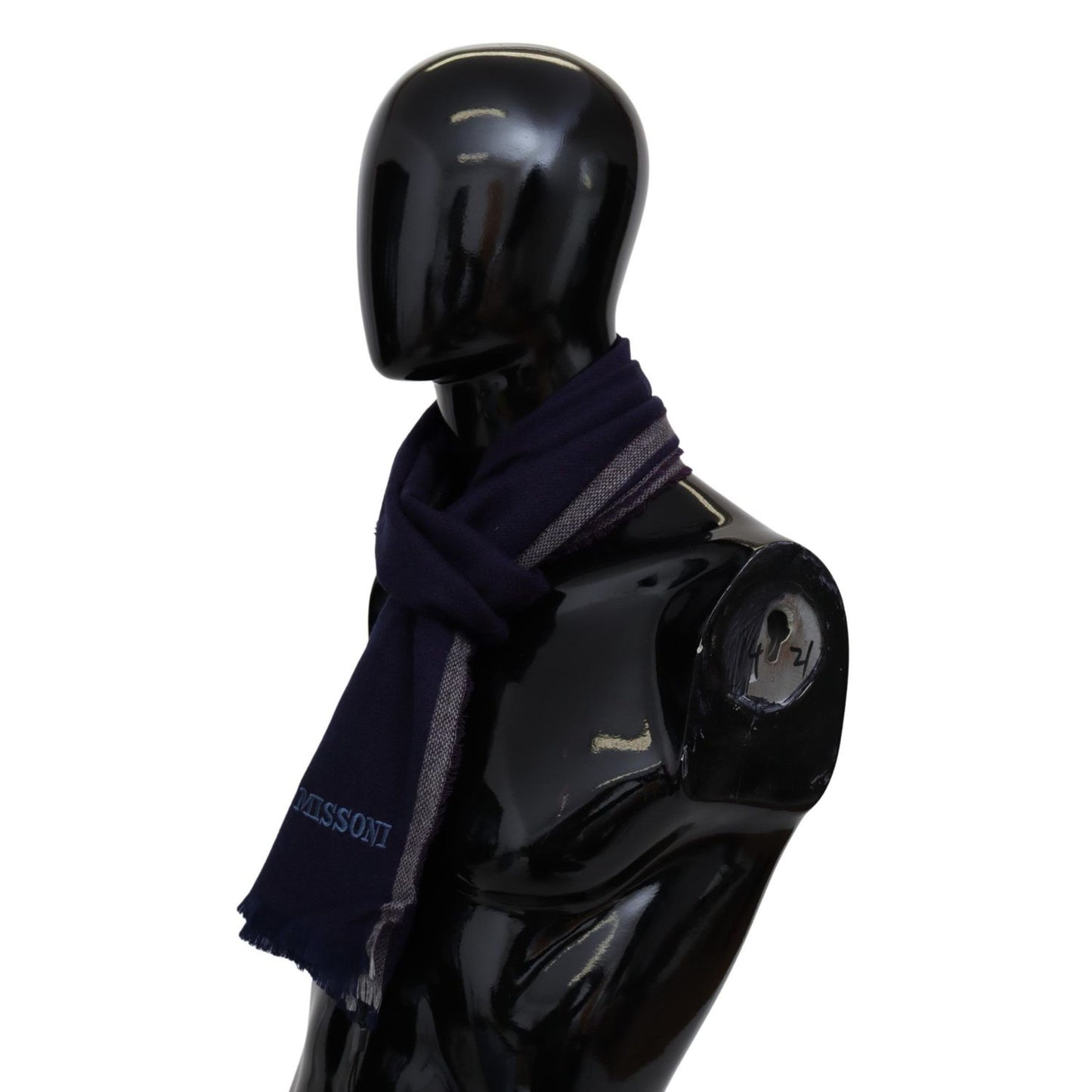 Missoni Multicolor Striped Wool Unisex Wrap Fringes Scarf