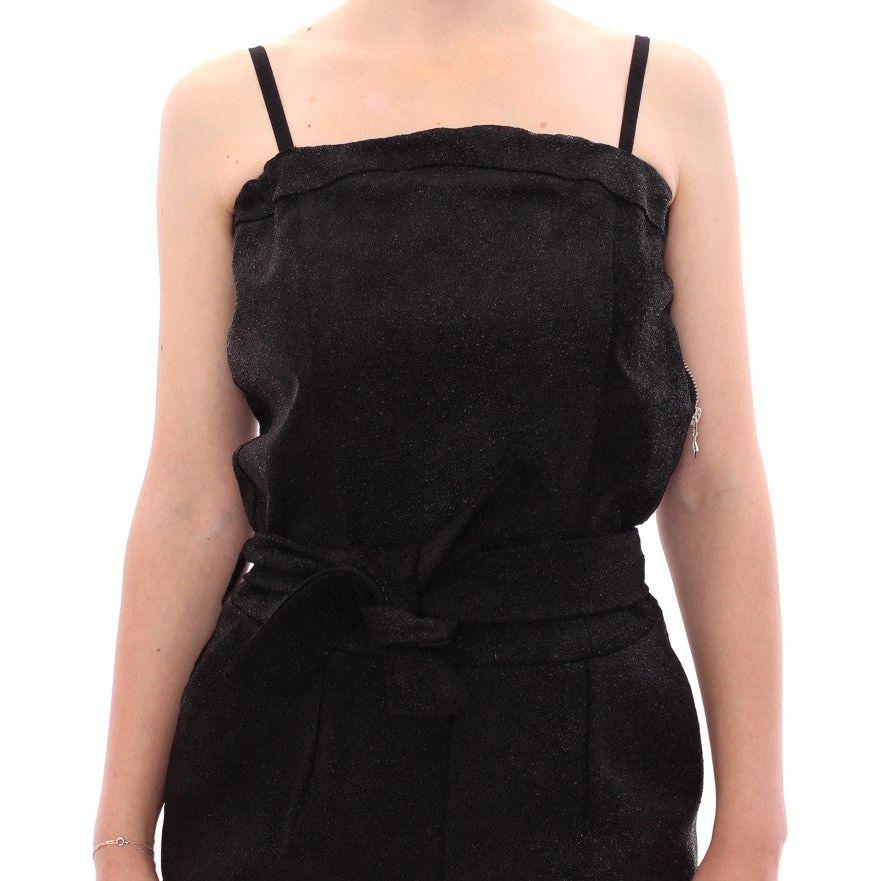 La Maison du Couturier Black Leather Jumpsuit