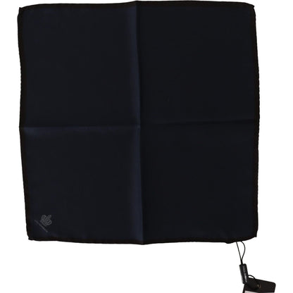 Dolce & Gabbana Black Square Handkerchief 100% Silk Scarf