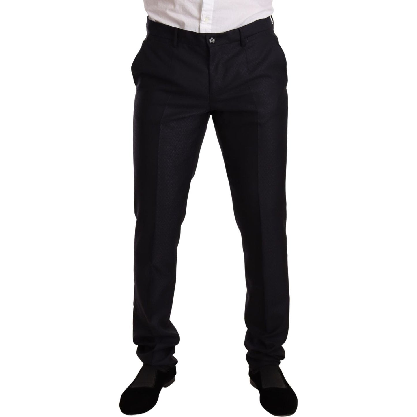 Dolce & Gabbana Blue Pattern MARTINI SLIM FIT 2 Piece Suit Suit