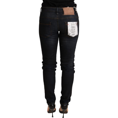 Acht Blue Washed Low Waist Skinny Denim Trouser WOMAN TROUSERS