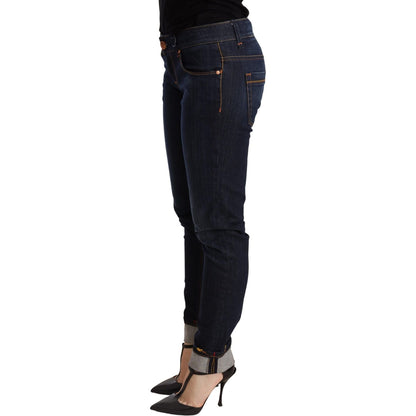 Acht Blue Washed Low Waist Skinny Denim Trouser WOMAN TROUSERS