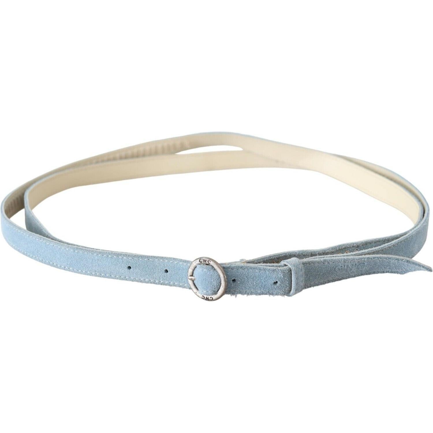 Costume National Blue Skinny Leather Fashion Waist Belt