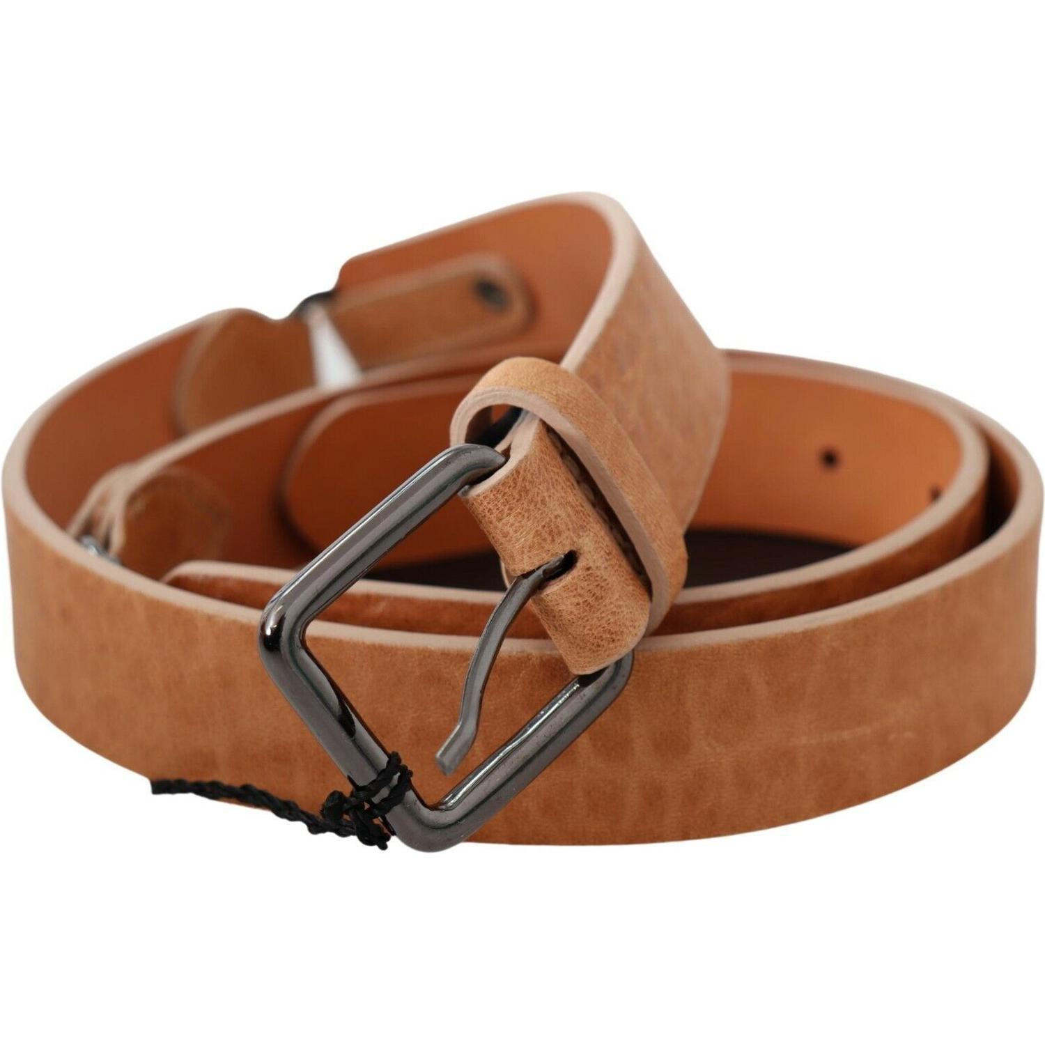 Costume National Light Brown Genuine Leather Belt