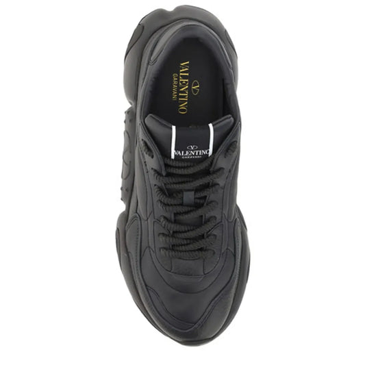 Valentino Garavani Black Calf Leather Garavani Sneakers