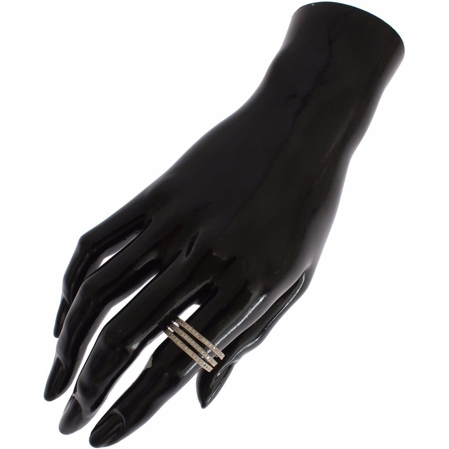 Nialaya Silver Womens Clear CZ 925 Sterling Ring Ring