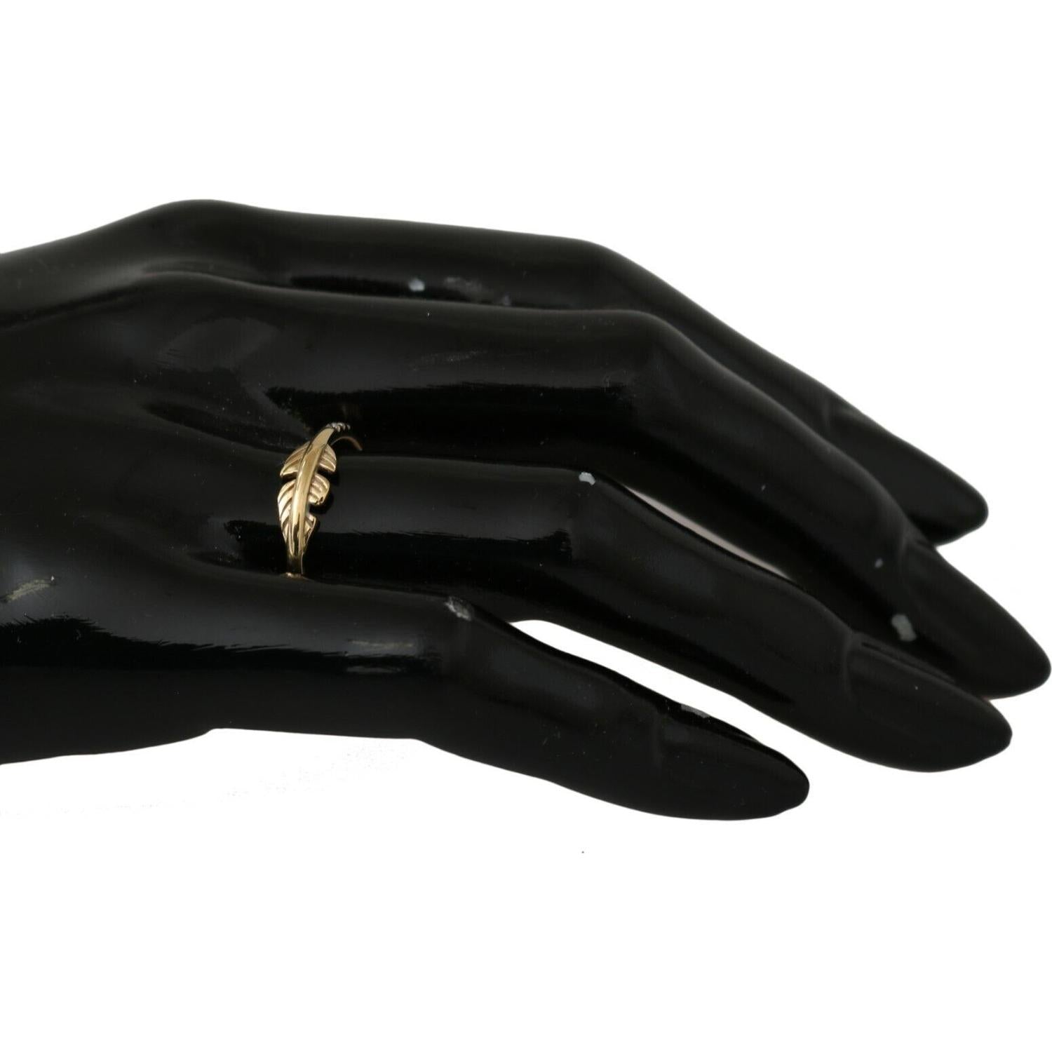 Nialaya Gold Feather Clear CZ 925 Silver Women