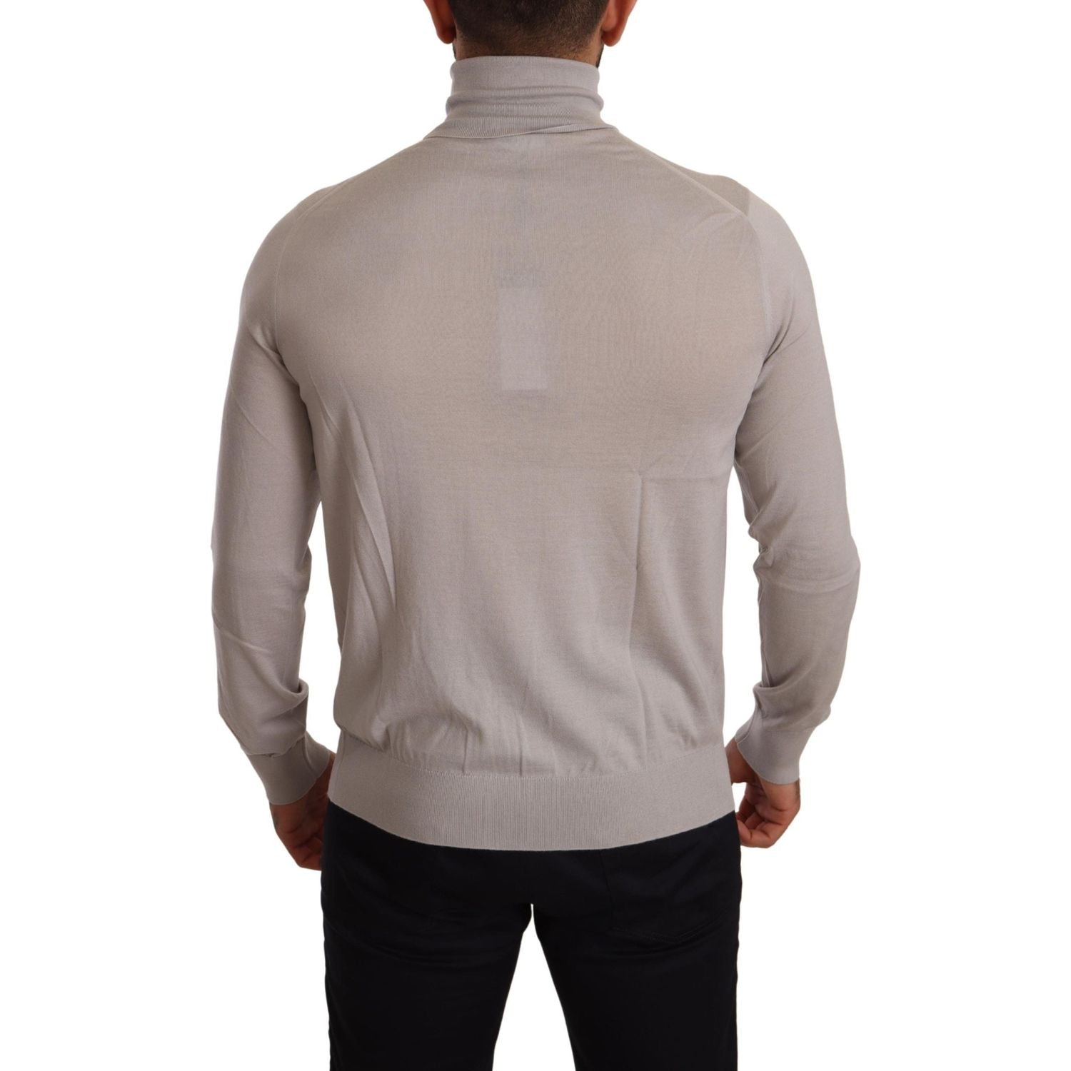 Dolce & Gabbana Gray Cashmere Turtleneck Pullover Sweater