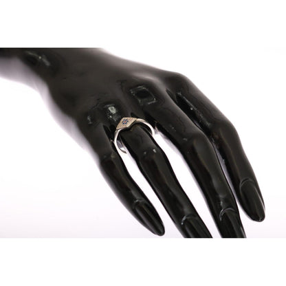 Nialaya Blue Red CZ 925 Silver Womens Clear Ring Ring