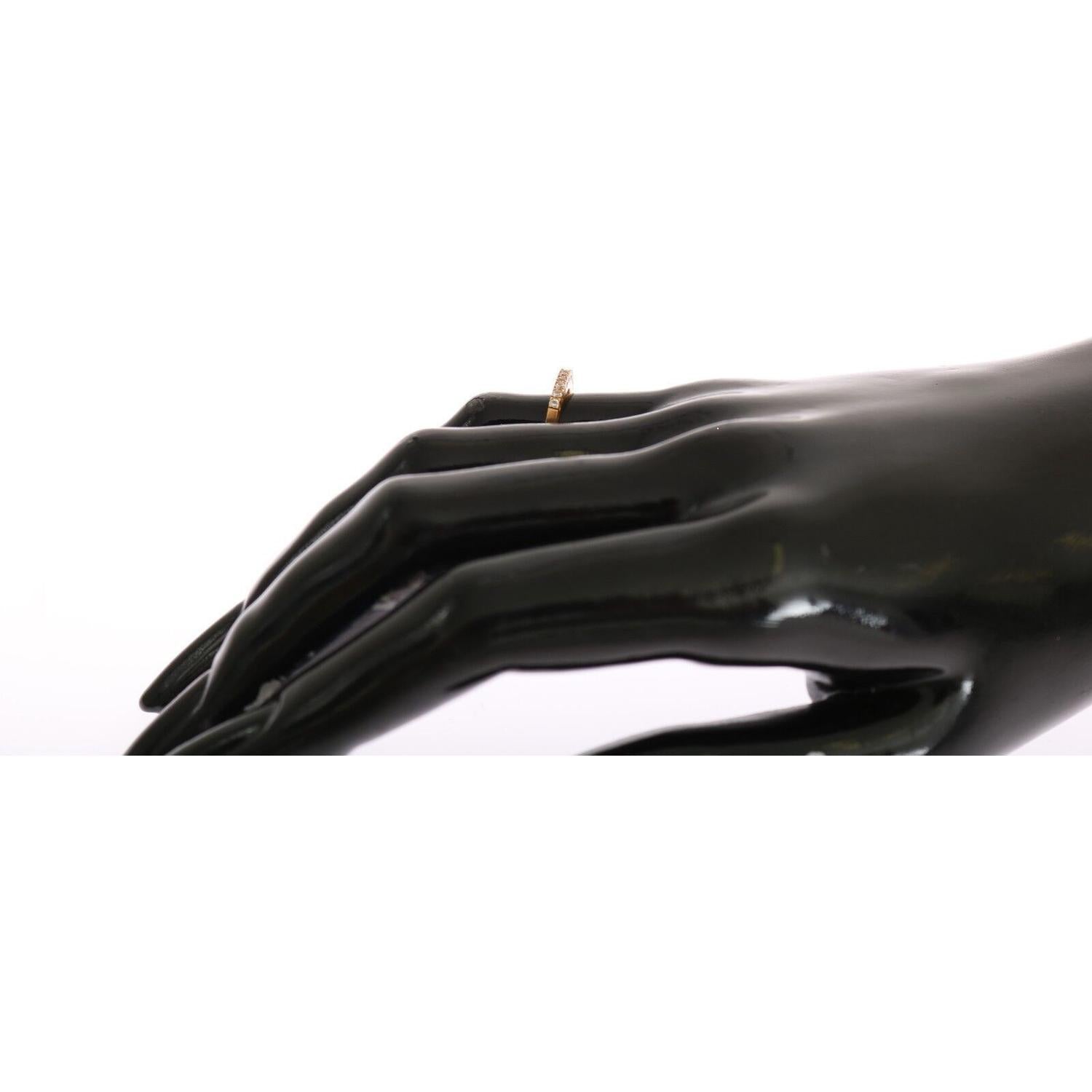 Nialaya Gold Authentic Womens Clear CZ Gold 925 Silver Ring