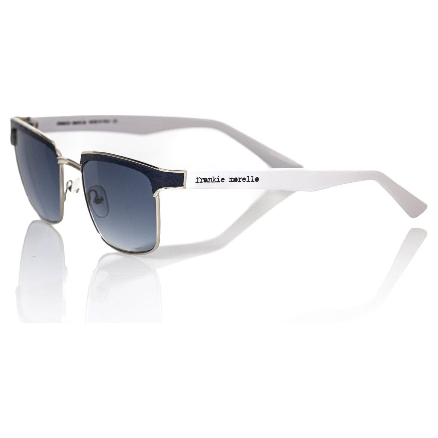 Frankie Morello Black Metallic Fiber Men's Sunglass