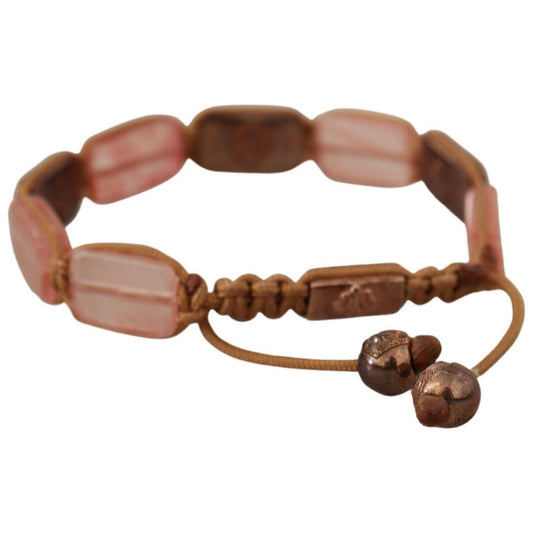 Nialaya Multicolor Crystals Logo Embellished Adjustable Bracelet Bracelet